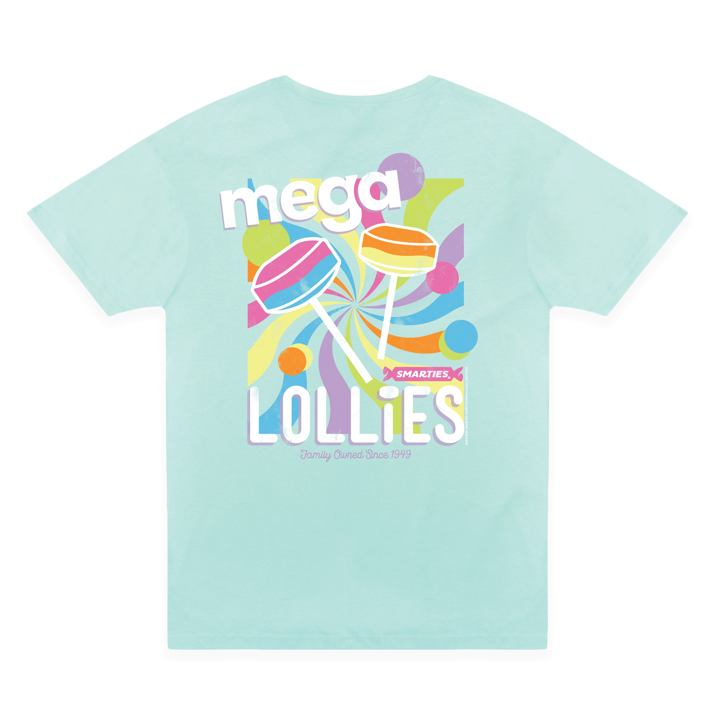 Smarties Mega Lollies Groovy Pastel Tee: XL