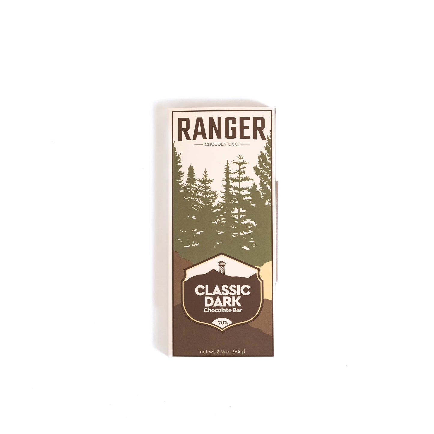 RANGER Classic Dark Chocolate Bar, 70% Cacao: 1 1/4 oz.