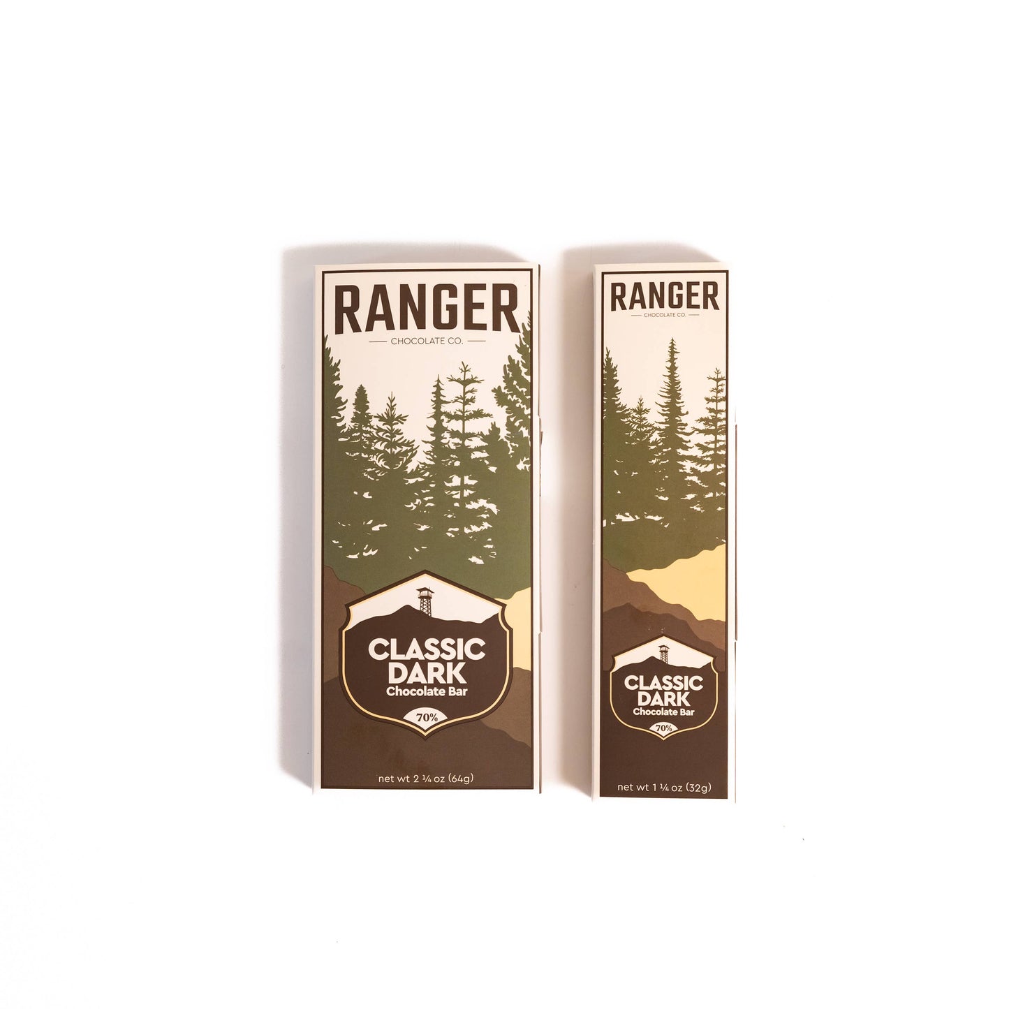 RANGER Classic Dark Chocolate Bar, 70% Cacao: 1 1/4 oz.