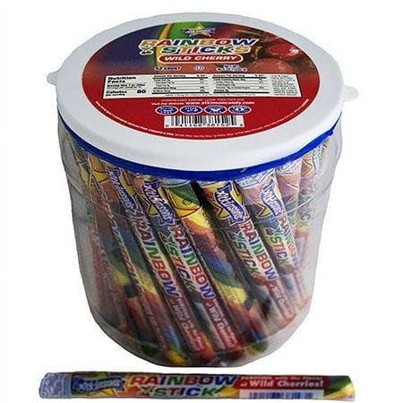 Atkinson Rainbow Sticks Wild Cherry Candy Sticks