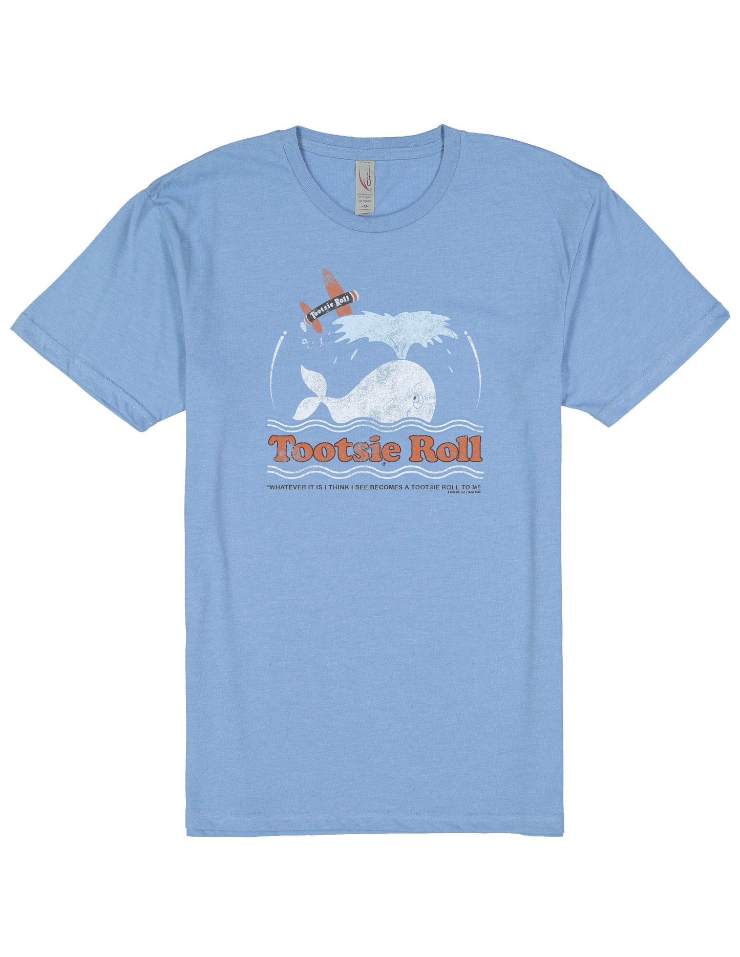 Tootsie Roll® Whatever It Is I Think I See Tee: Light Blue Heather, XL