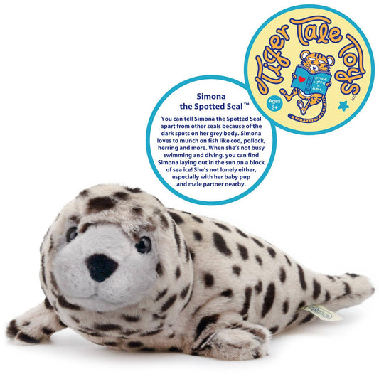 Simona The Spotted Seal | 15 Inch Stuffed Animal Plush