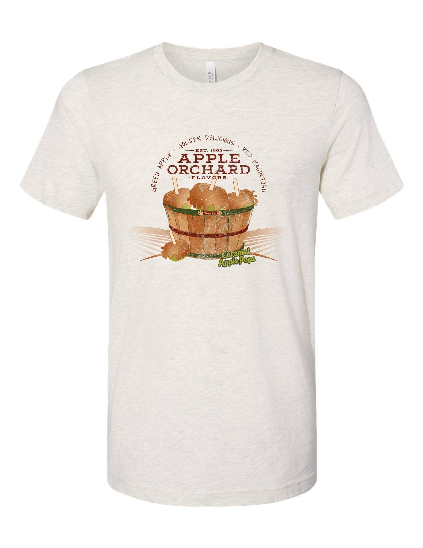 Tootsie Caramel Apple Pops | Vintage Candy Tee: Oatmeal Heather, L