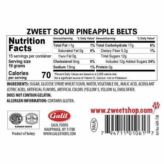 ZWEET Sour Pineapple Belts