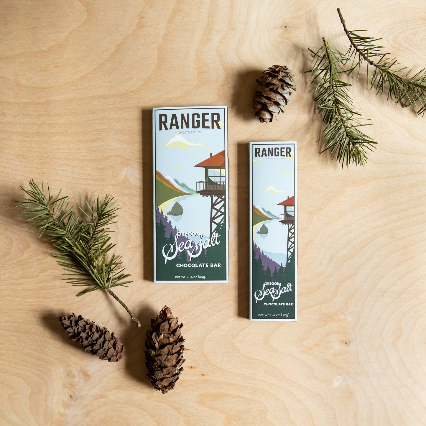 RANGER Oregon Sea Salt Chocolate Bar: 1 1/4 oz.