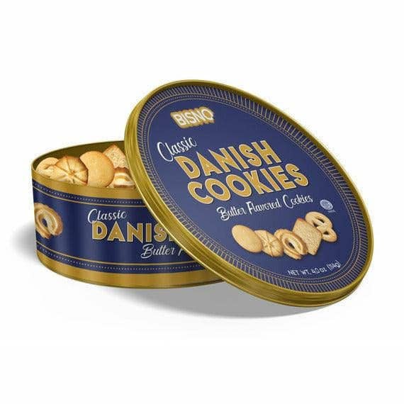 Danish Cookies Mini-Tin | Non-Dairy | Bisno | 4 oz