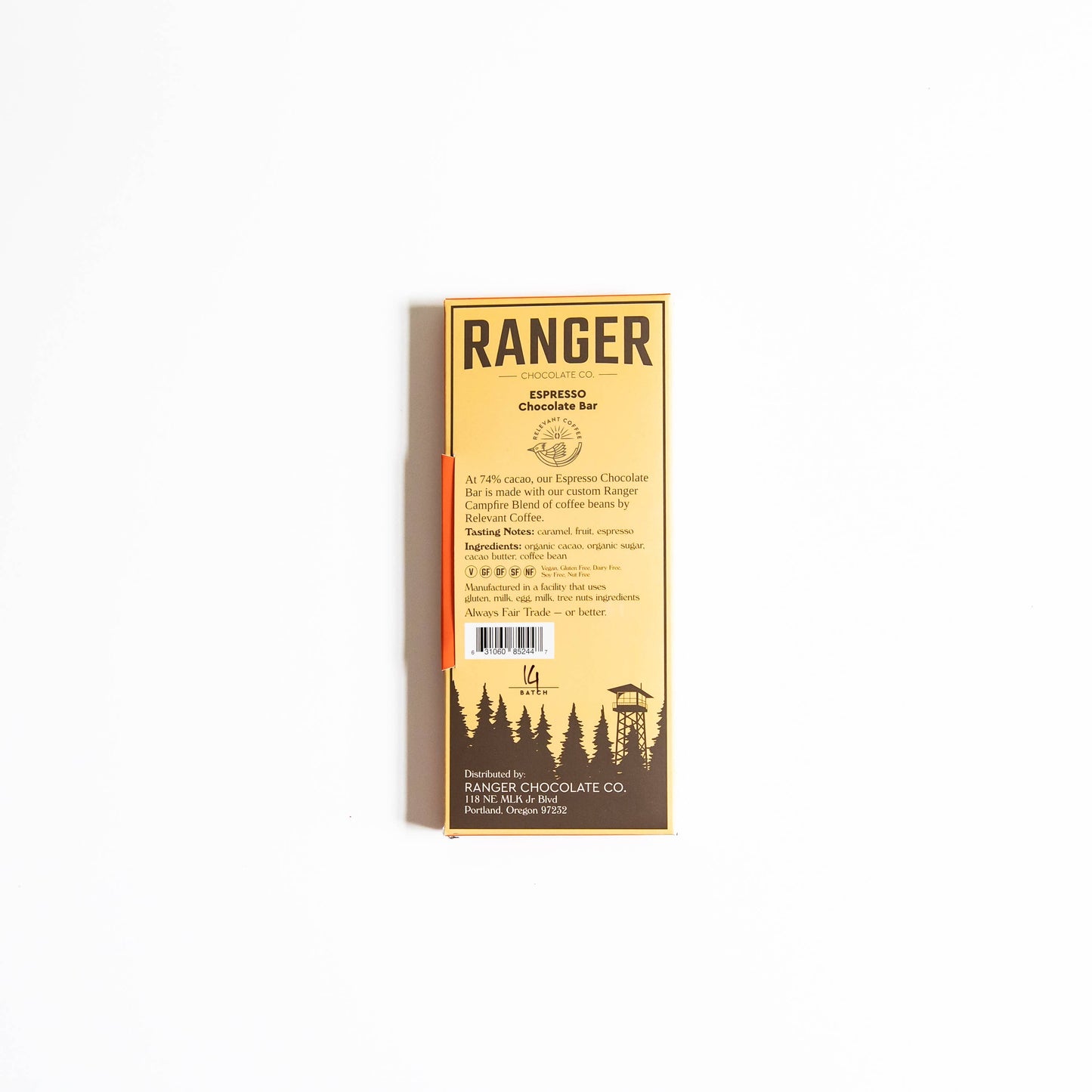 RANGER Espresso Chocolate Bar: 1 1/4 oz.