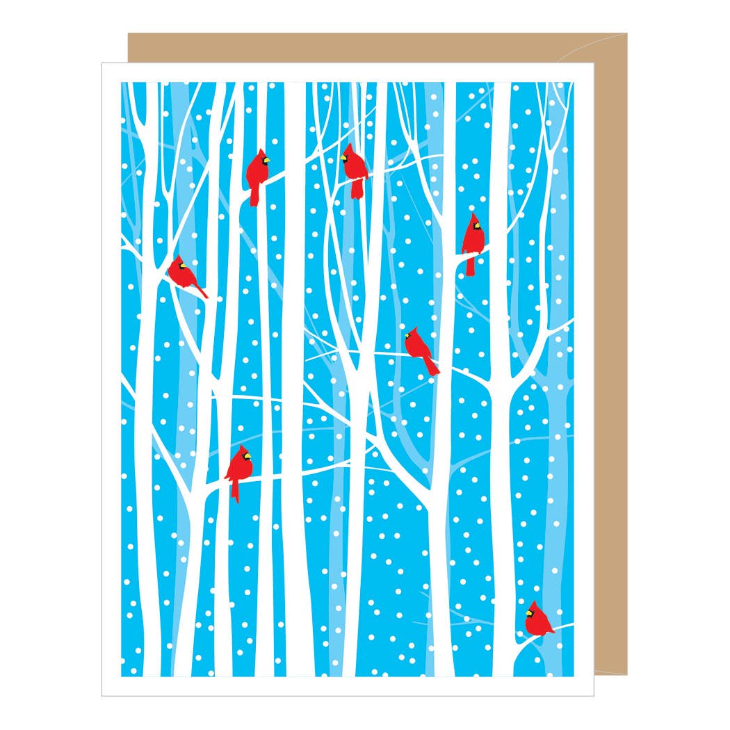 Red Cardinals Holiday Card